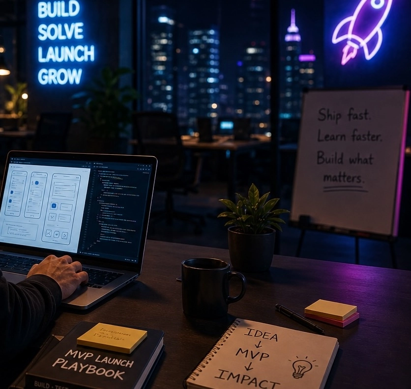 Startup team working